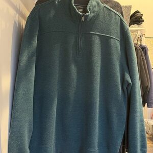 Men's Quarter-Zip Sweater Pair - Bass & Arrow - Green & Grey XL